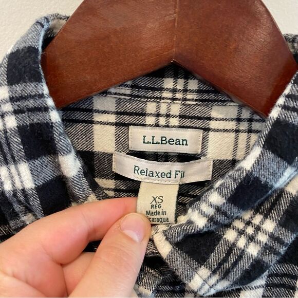 L.L.Bean Mens Relaxed Fit Flannel Plaid Button Down XS Cotton 100% cotton - Picture 4 of 11